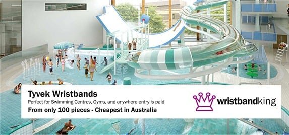 Plain Tyvek wristbands banner