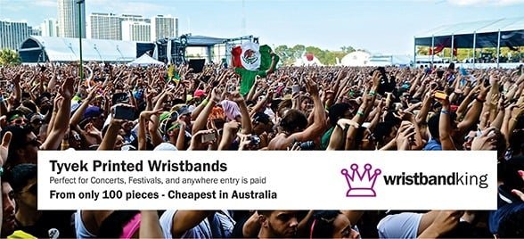 Printed Tyvek wristbands banner